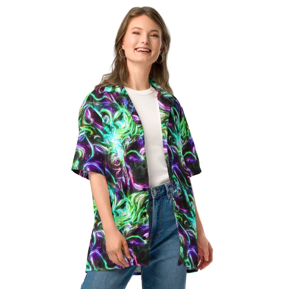 Stellar Serpent on Button Shirt — Front