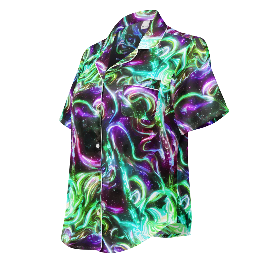 Stellar Serpent on Women's Short Sleeve Pajama Top — Left Front