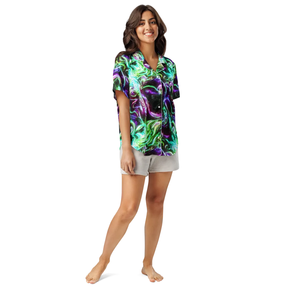 Stellar Serpent on Women's Short Sleeve Pajama Top — Front