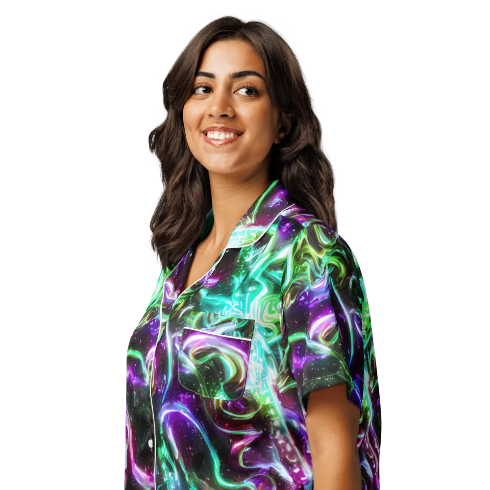 Stellar Serpent on Women's Short Sleeve Pajama Top — Left Front