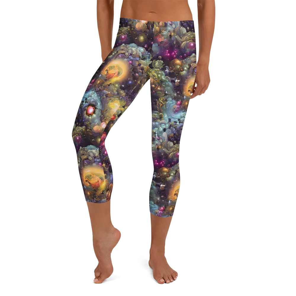 Cosmic Gem Garden on Capri Leggings — Front