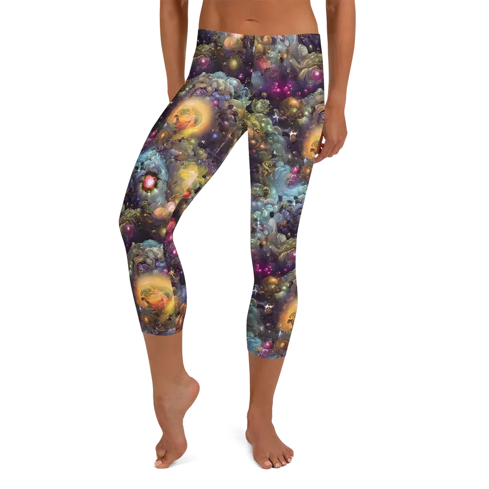 Cosmic Gem Garden on Capri Leggings — Front