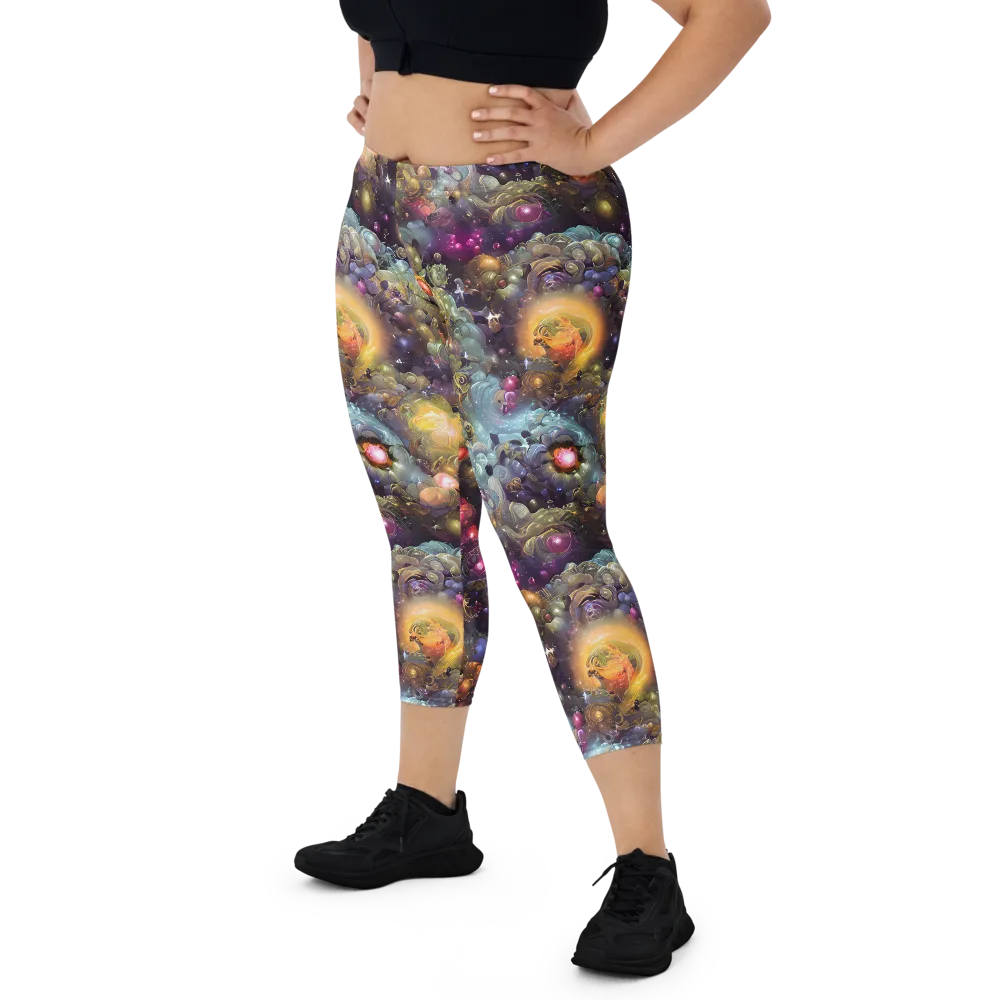 Cosmic Gem Garden on Capri Leggings — Front