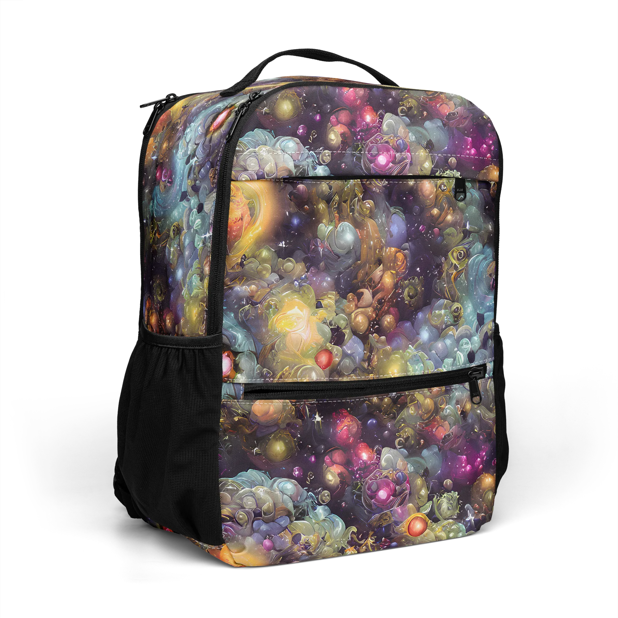Cosmic Gem Garden on Utility Backpack — Right Front