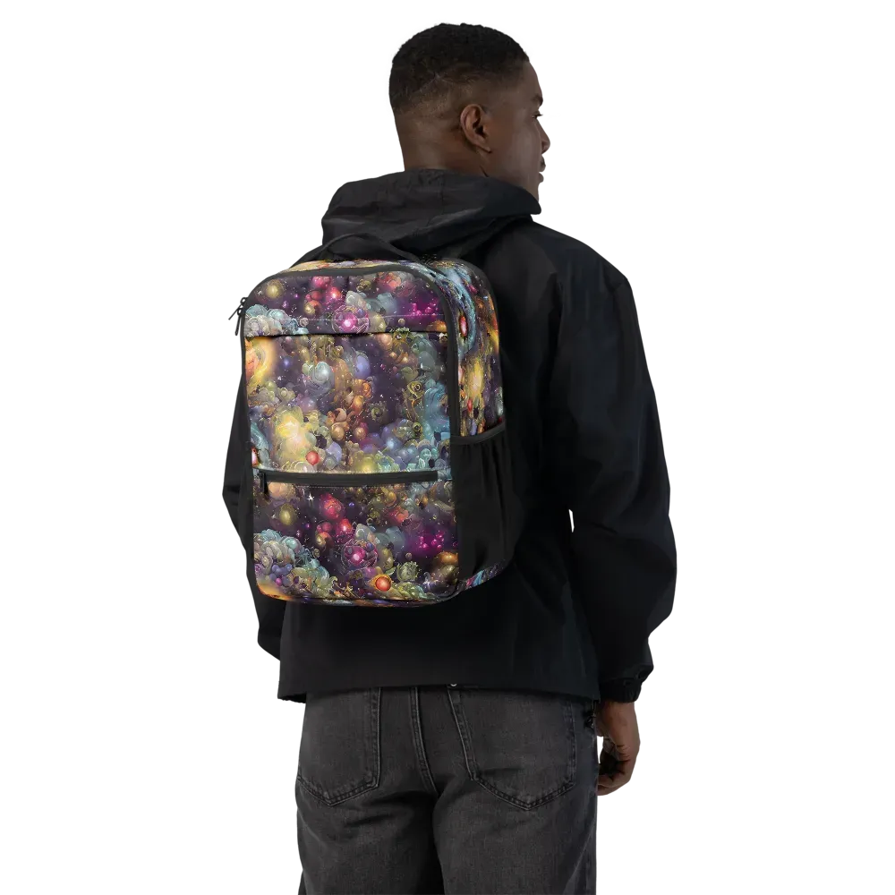 Cosmic Gem Garden on Utility Backpack — Back