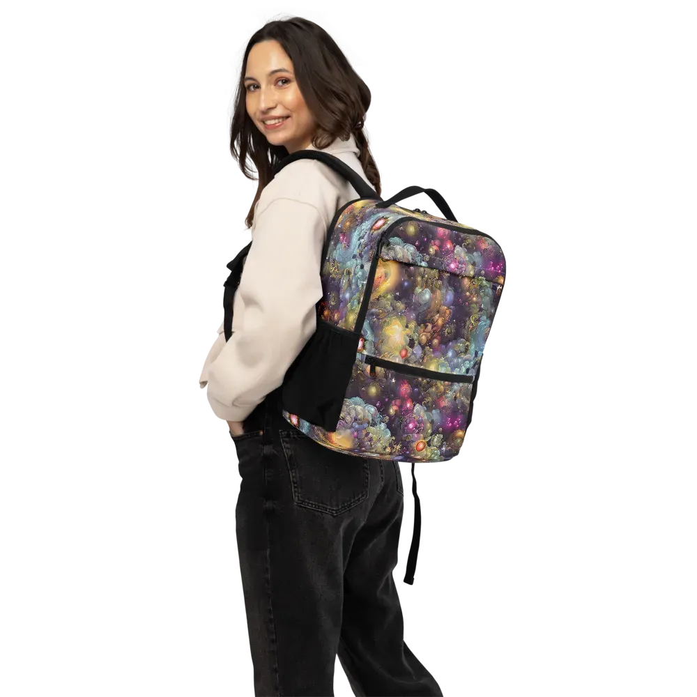 Cosmic Gem Garden on Utility Backpack — Back