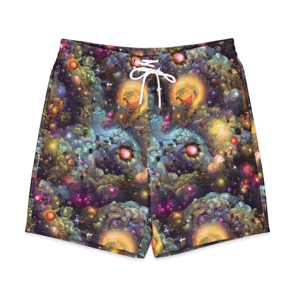 Cosmic Gem Garden on Men's Board Shorts — Front
