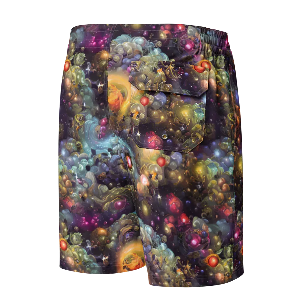 Cosmic Gem Garden on Men's Board Shorts — Back