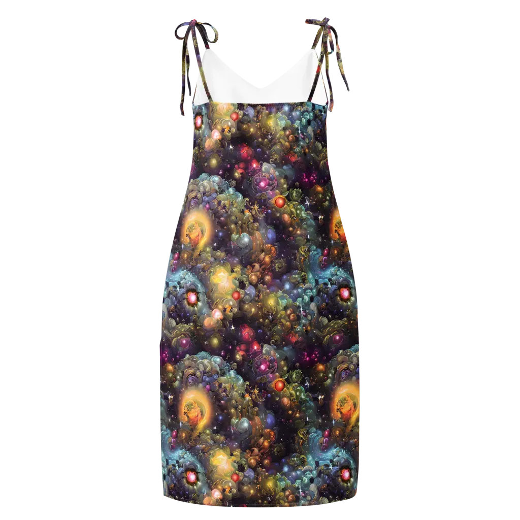 Cosmic Gem Garden on Slip Dress — Back