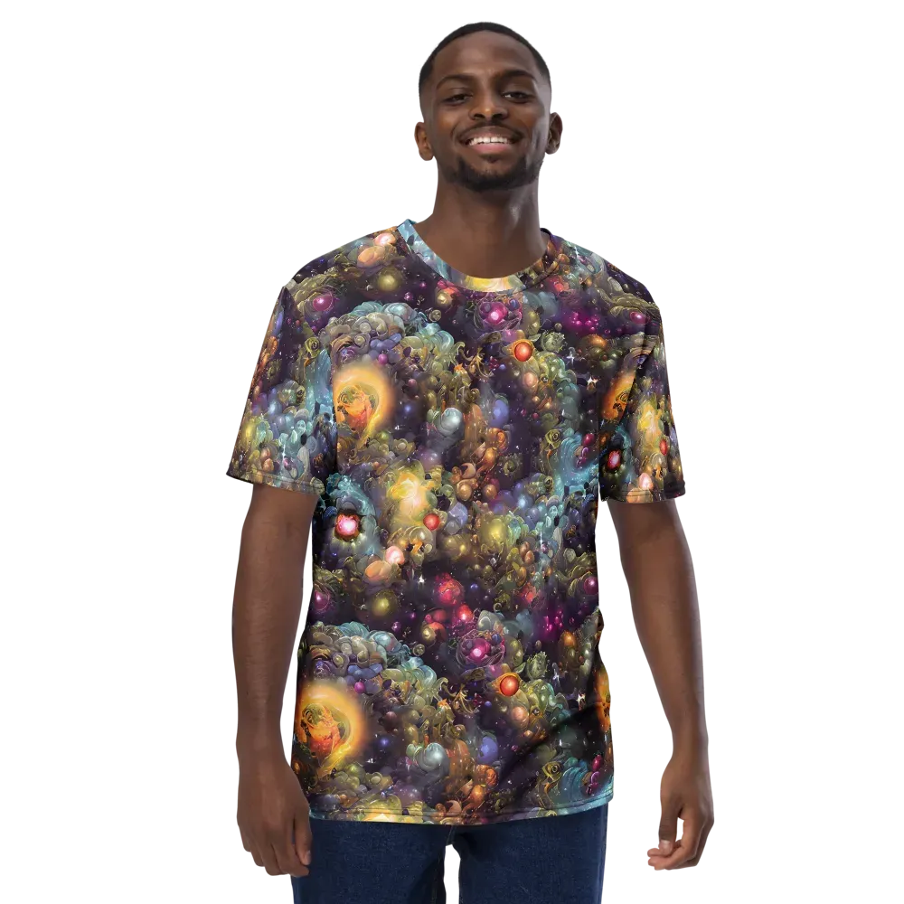 Cosmic Gem Garden on Men's Crew Neck T-Shirt — Front
