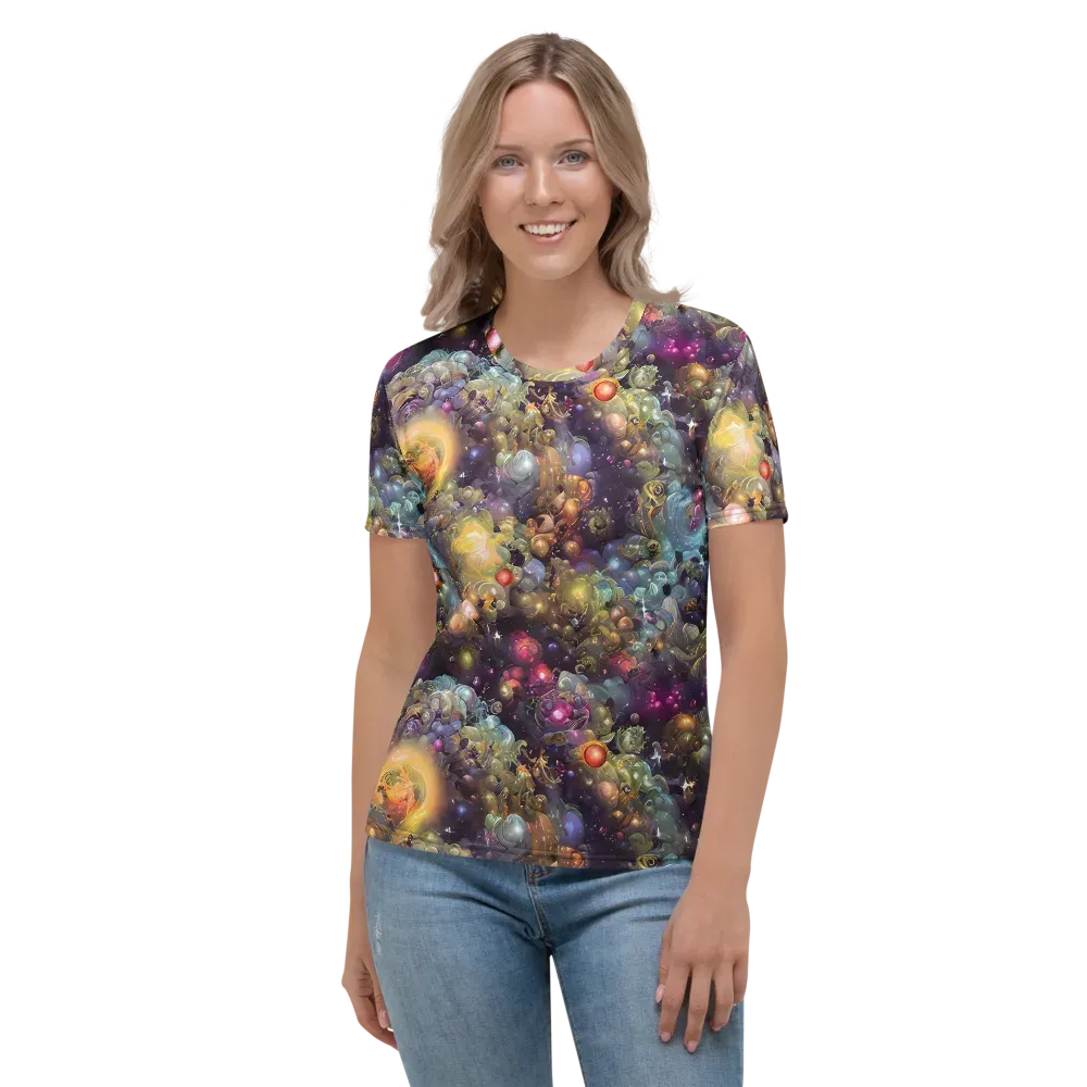Cosmic Gem Garden on Women's Crew Neck T-Shirt — Front