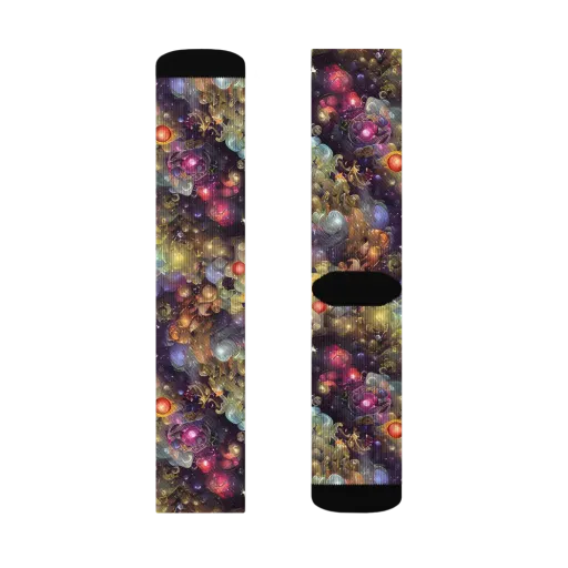 Cosmic Gem Garden on a Socks