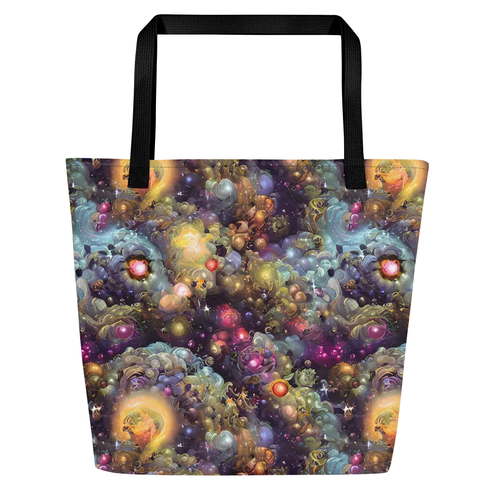 Cosmic Gem Garden on Large Tote Bag W/ Pocket — Front