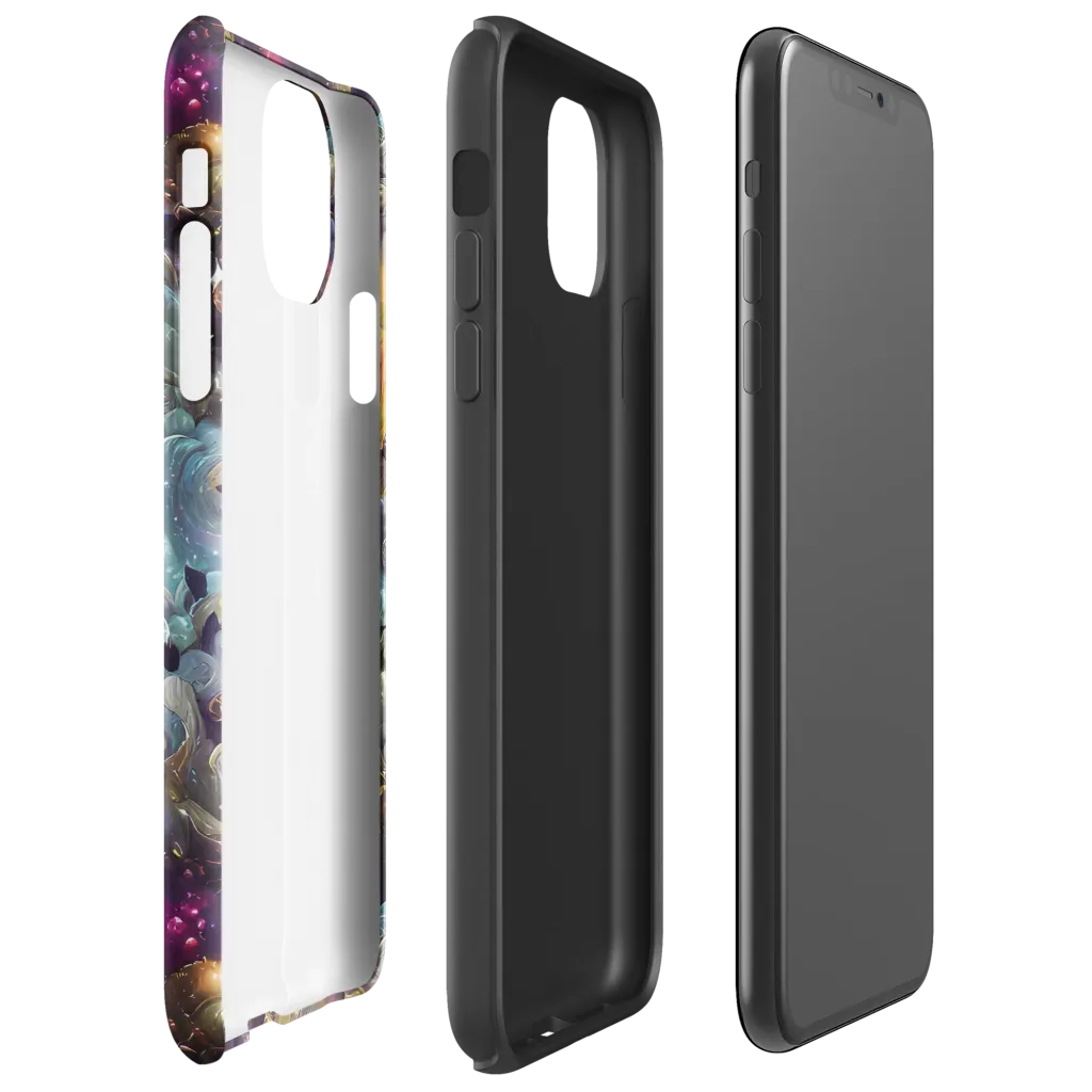 Cosmic Gem Garden on Tough Case for iPhone® — Right