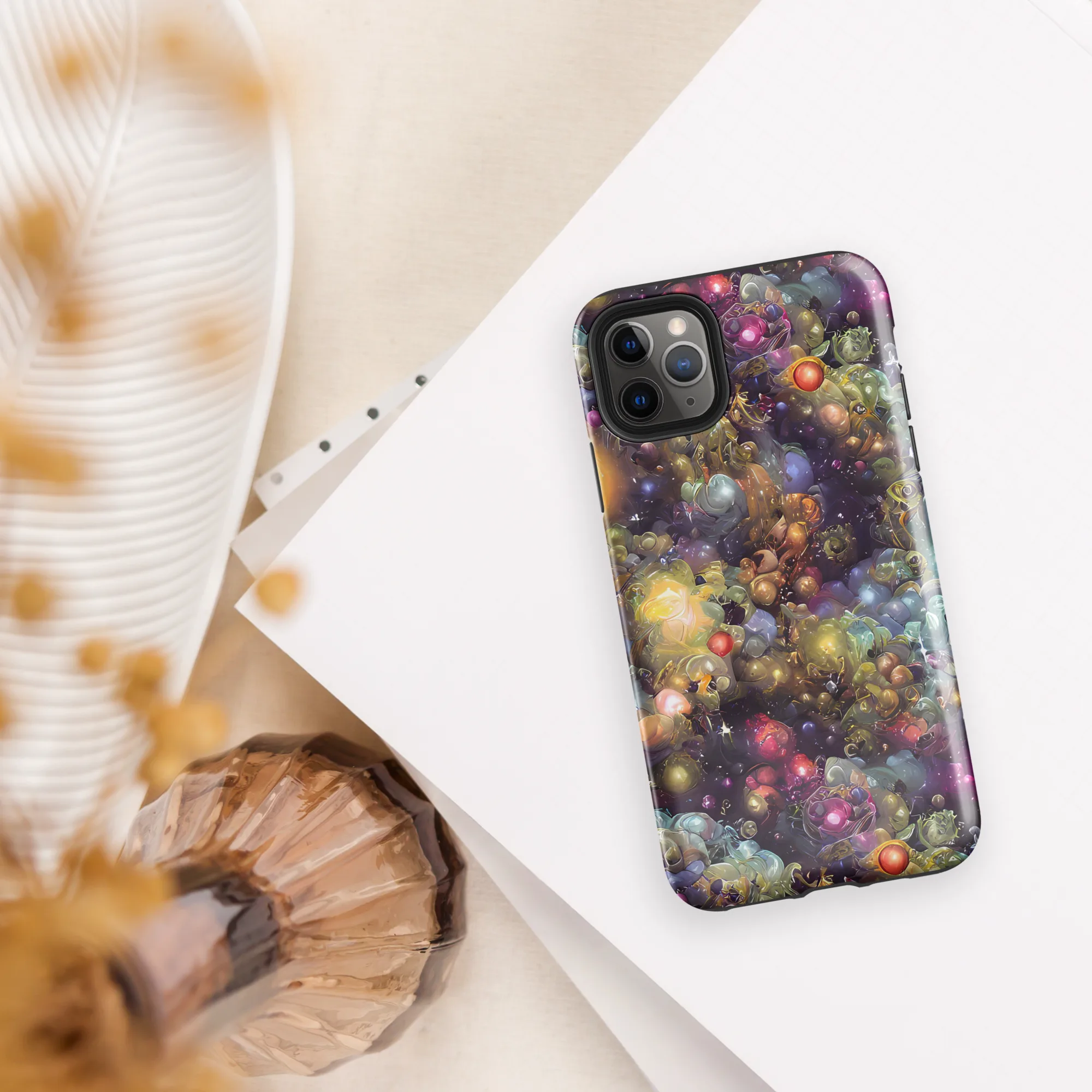 Cosmic Gem Garden on Tough Case for iPhone® — Front