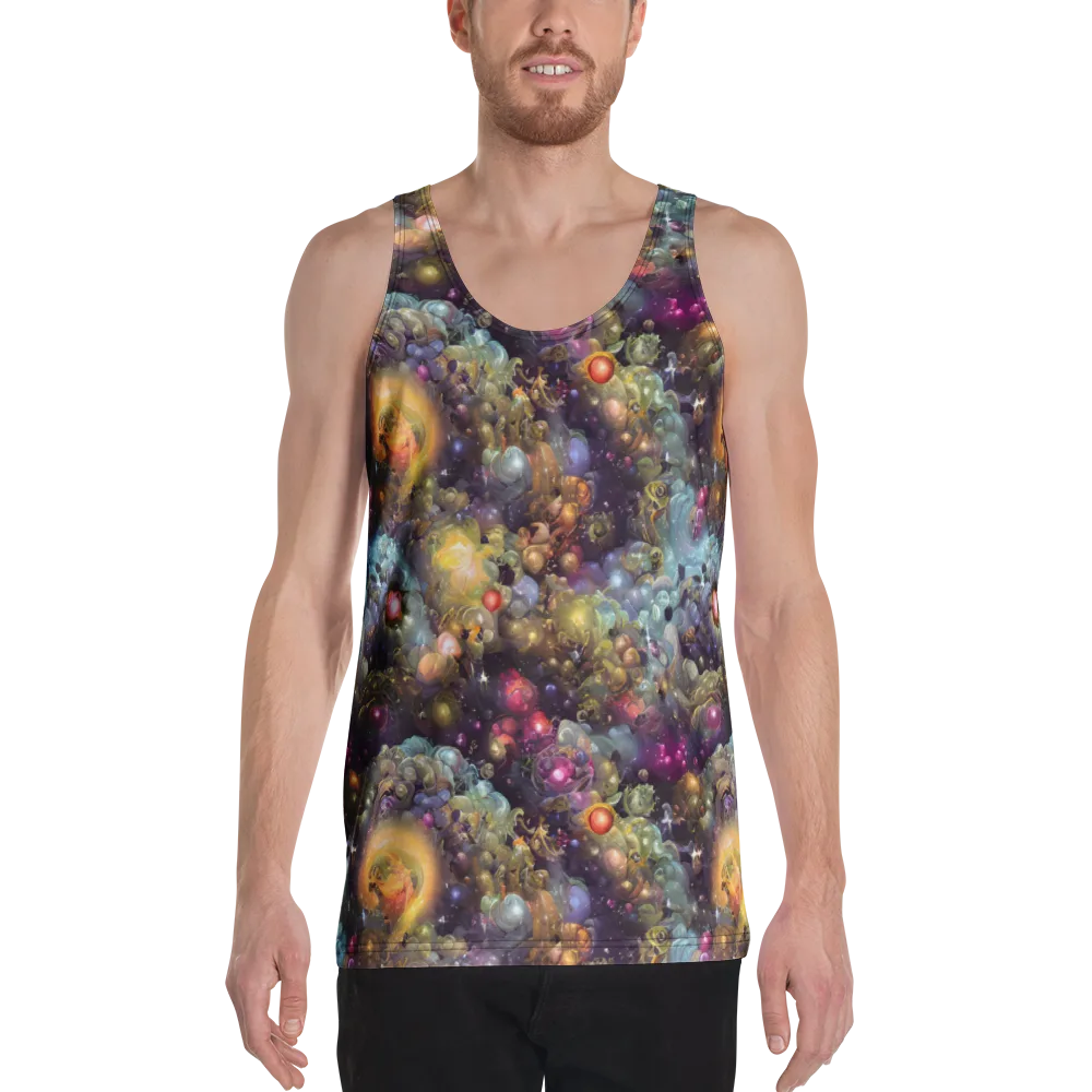 Cosmic Gem Garden on Men's Tank Top — Front