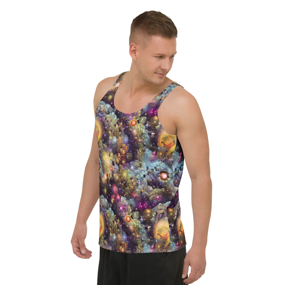 Cosmic Gem Garden on Men's Tank Top — Left Front