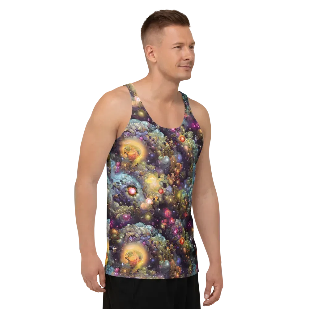 Cosmic Gem Garden on Men's Tank Top — Right Front