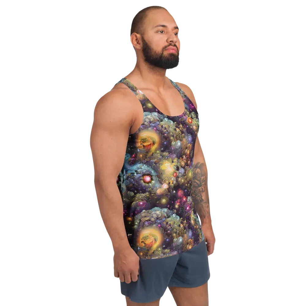 Cosmic Gem Garden on Men's Tank Top — Right Front