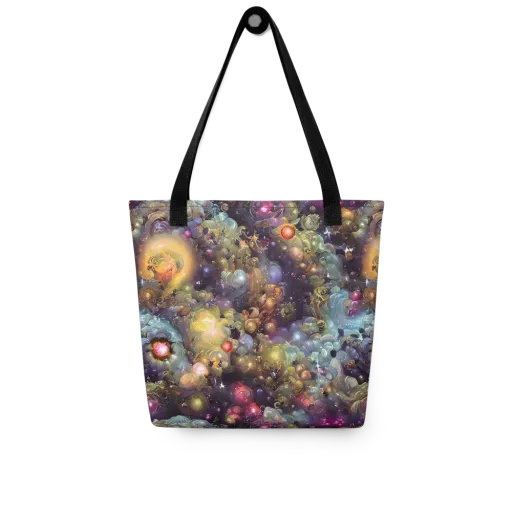 Cosmic Gem Garden on a Tote Bag