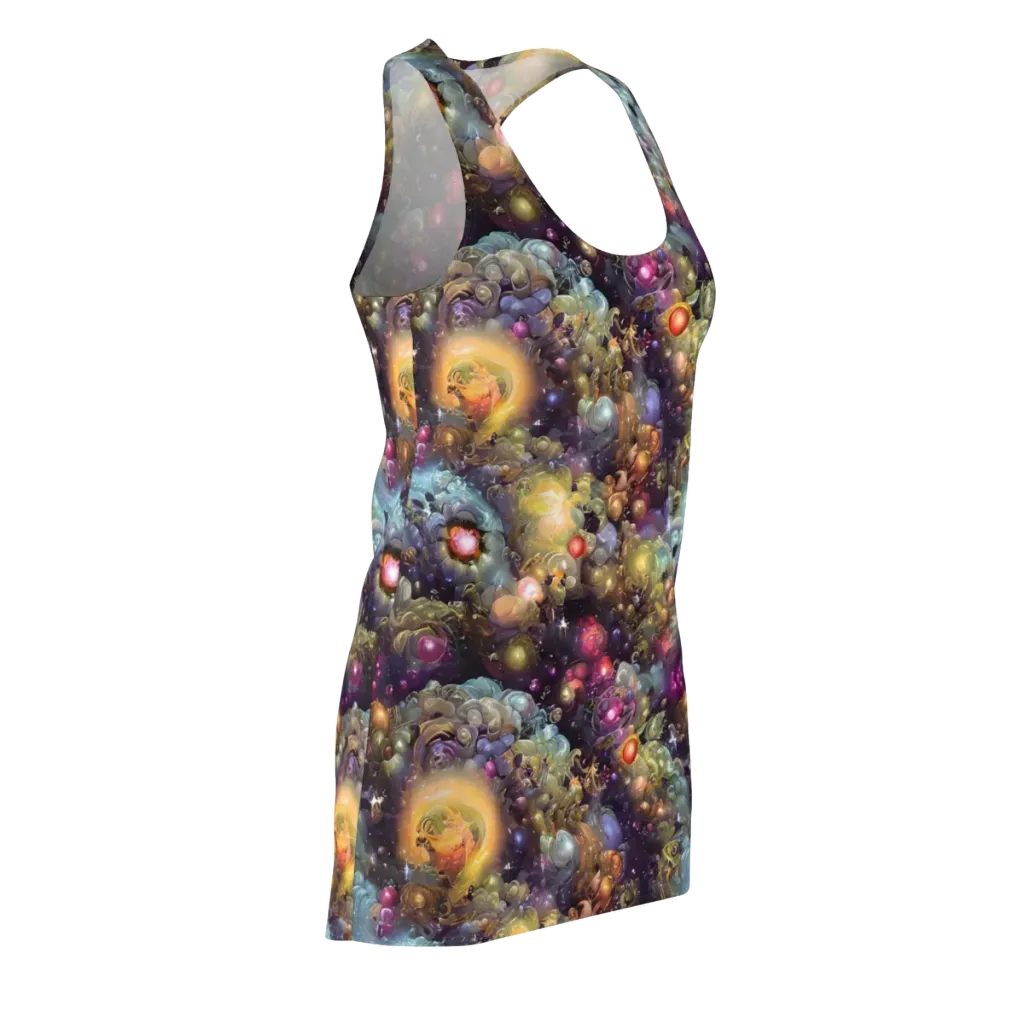 Cosmic Gem Garden on Racerback Dress — Front Side