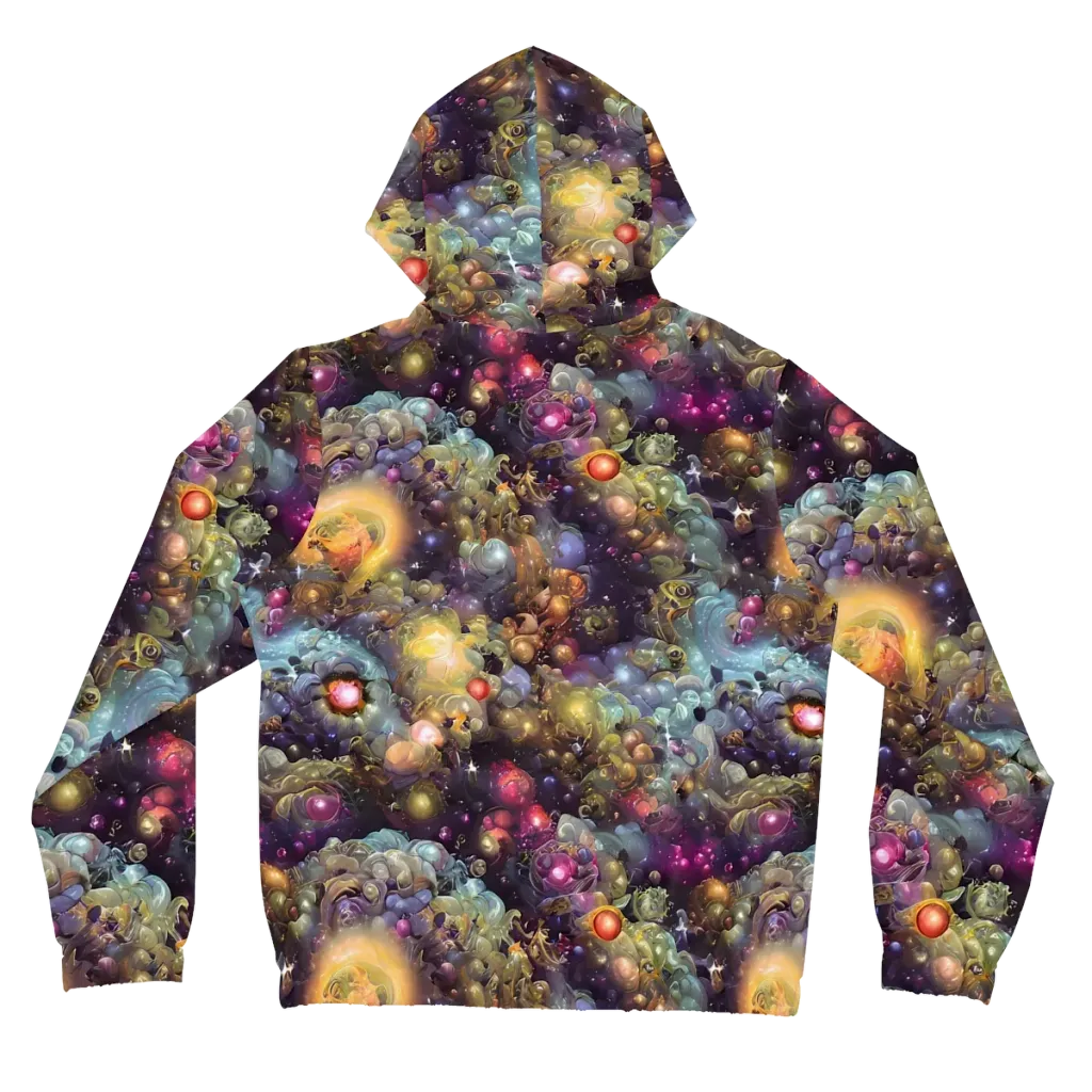 Cosmic Gem Garden on Women's Full-Zip Hoodie — Back