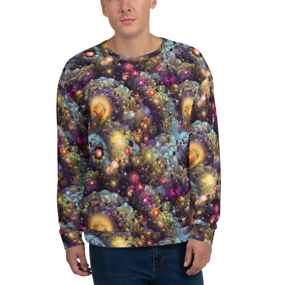 Cosmic Gem Garden on Sweatshirt — Front