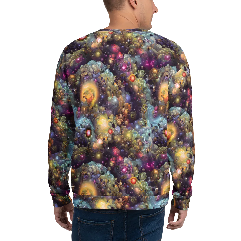 Cosmic Gem Garden on Sweatshirt — Back