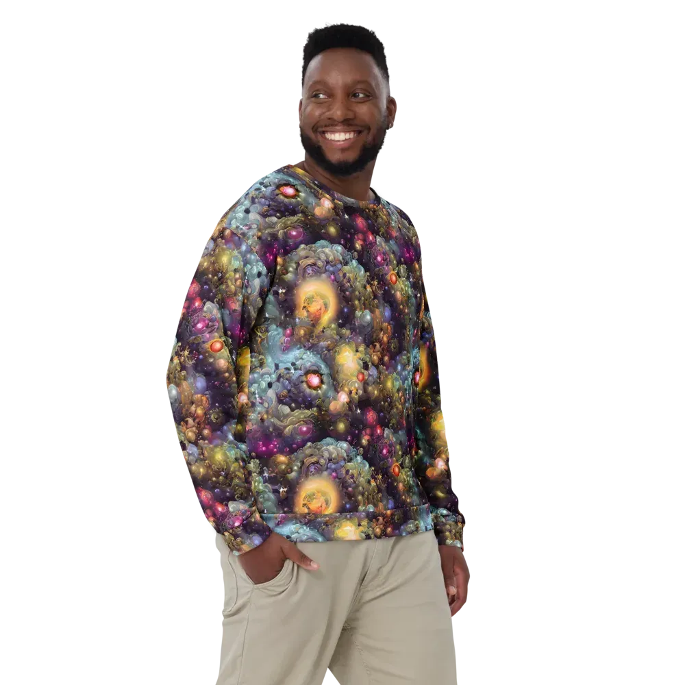 Cosmic Gem Garden on Sweatshirt — Front