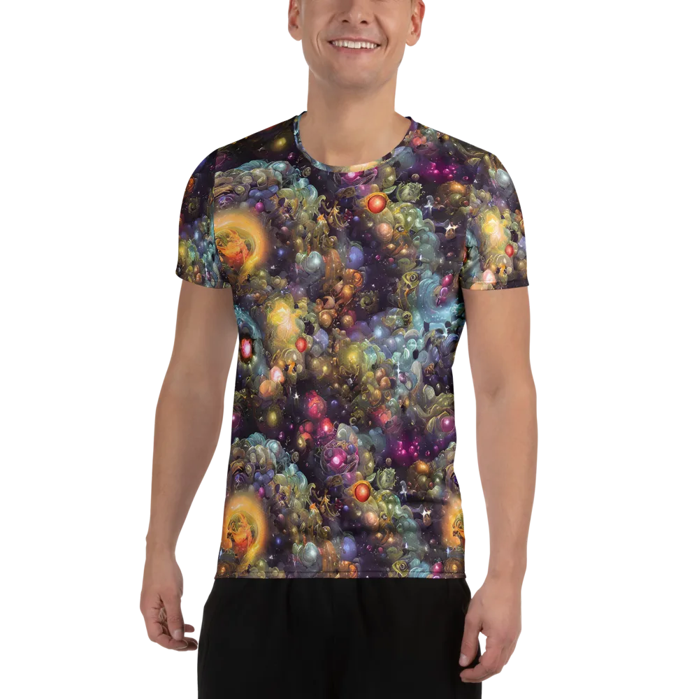 Cosmic Gem Garden on Men's Athletic T-Shirt — Front