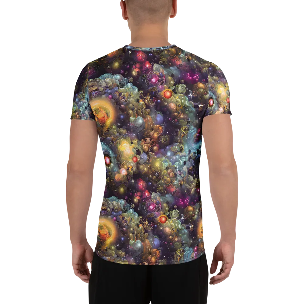 Cosmic Gem Garden on Men's Athletic T-Shirt — Back