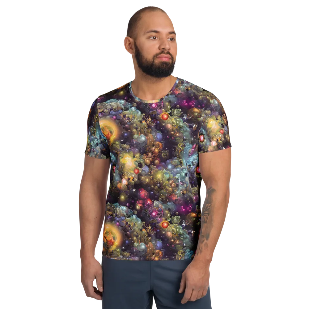 Cosmic Gem Garden on Men's Athletic T-Shirt — Front