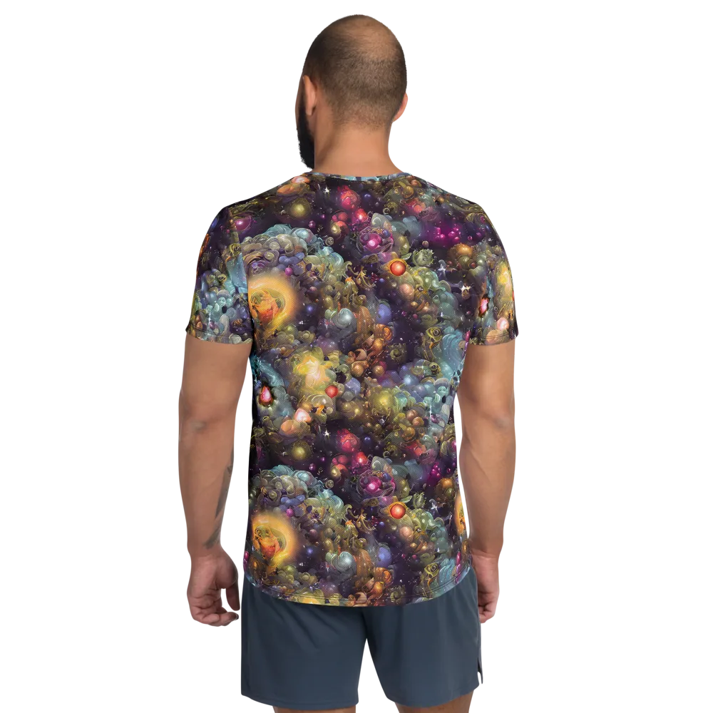 Cosmic Gem Garden on Men's Athletic T-Shirt — Back
