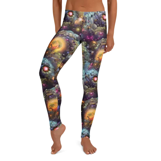 Cosmic Gem Garden on a Leggings