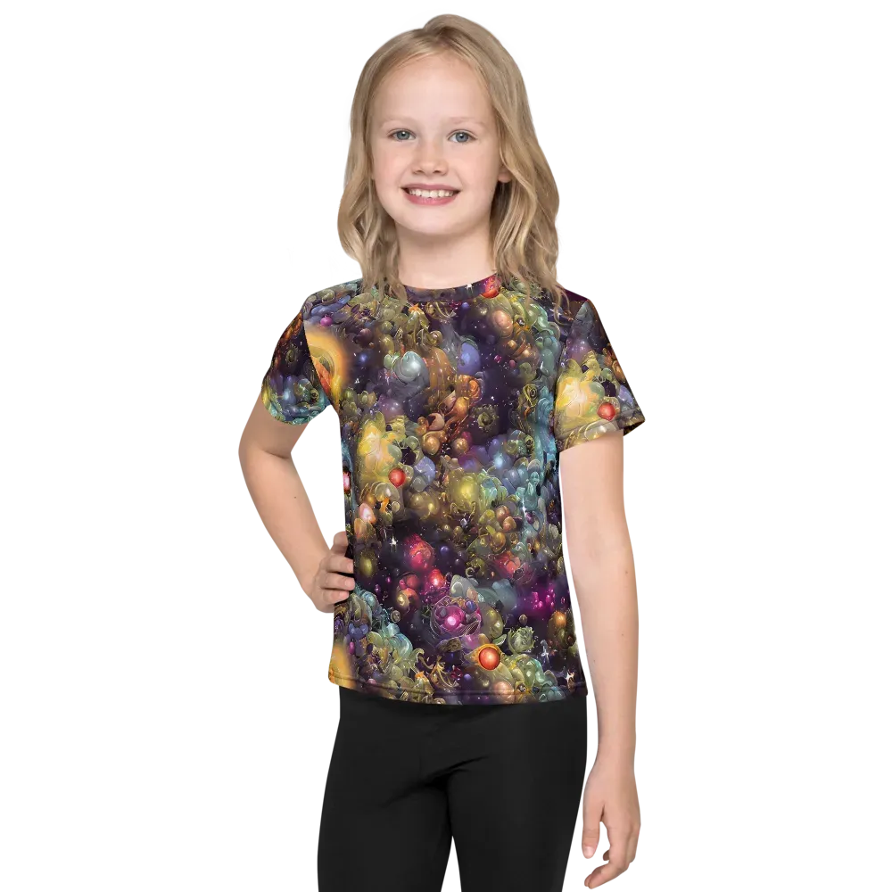 Cosmic Gem Garden on Kids Crew Neck T-Shirt — Front