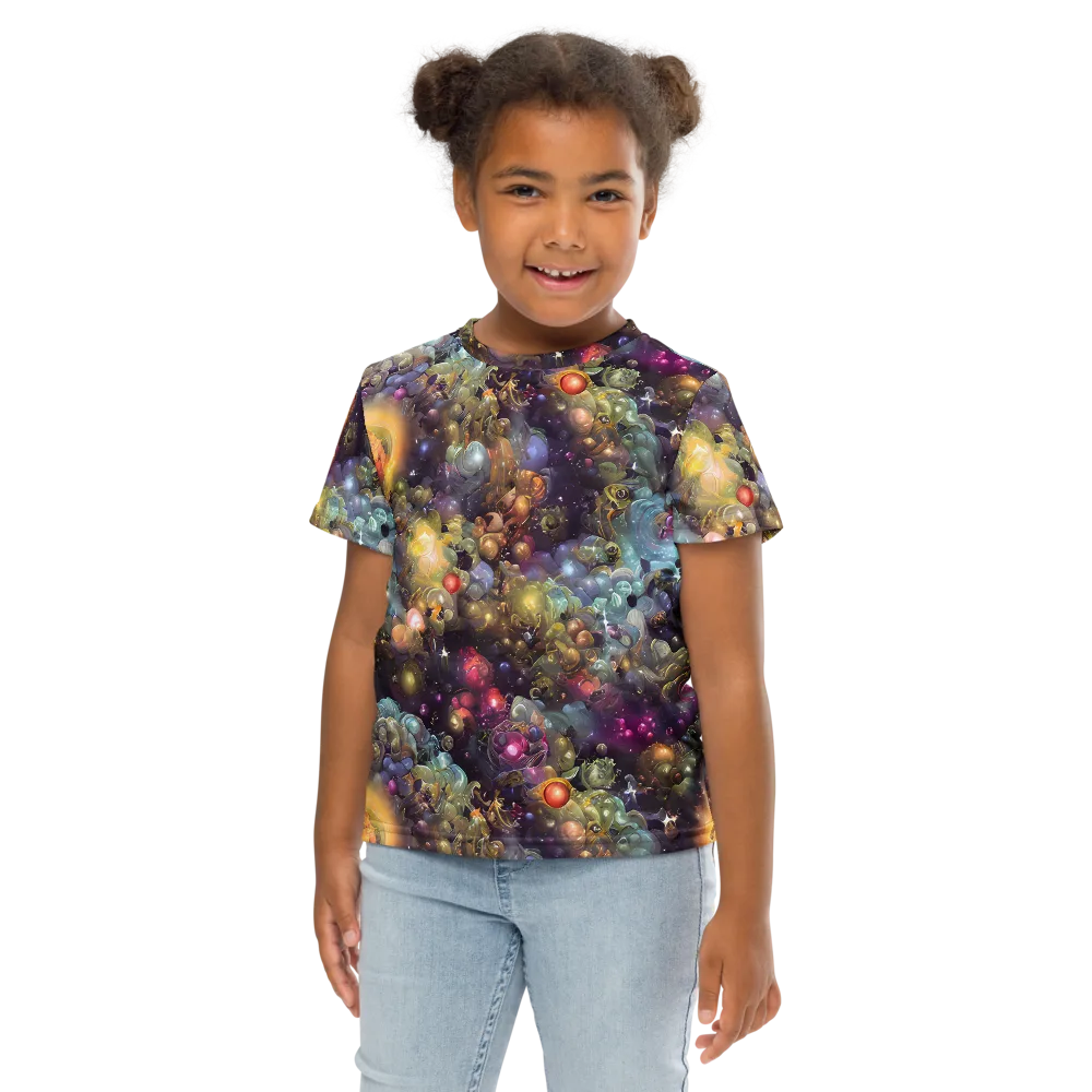 Cosmic Gem Garden on Kids Crew Neck T-Shirt — Front