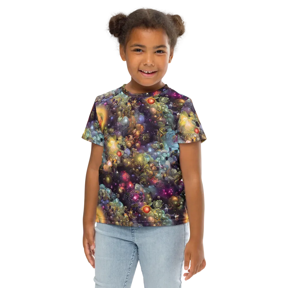 Cosmic Gem Garden on Kids Crew Neck T-Shirt — Front