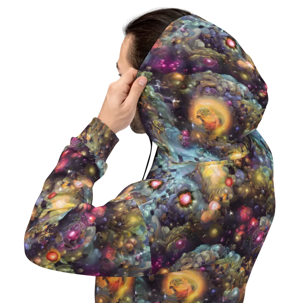 Cosmic Gem Garden on Hoodie — Back
