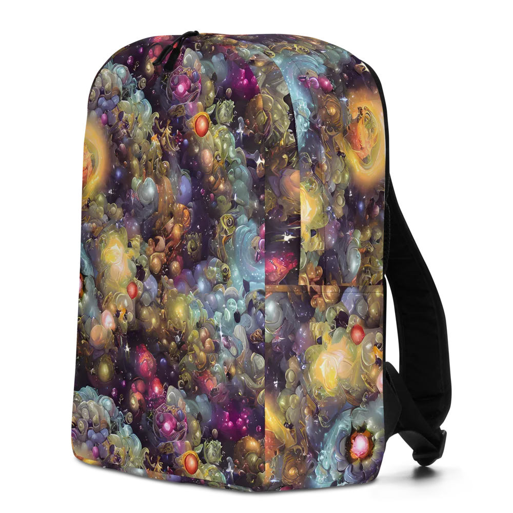 Cosmic Gem Garden on Minimalist Backpack — Left