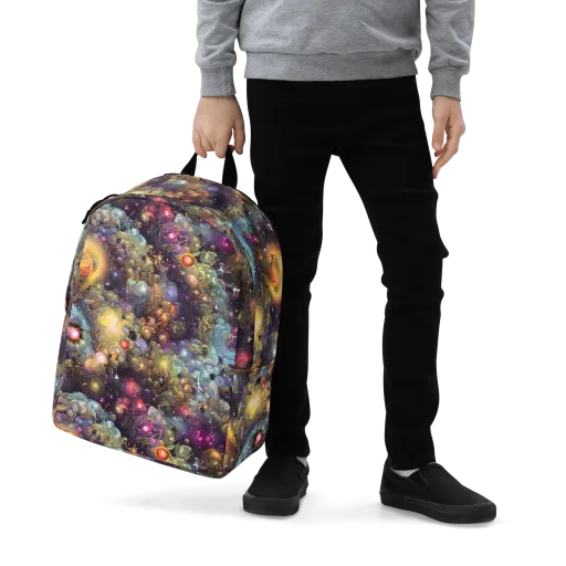 Cosmic Gem Garden on a Minimalist Backpack