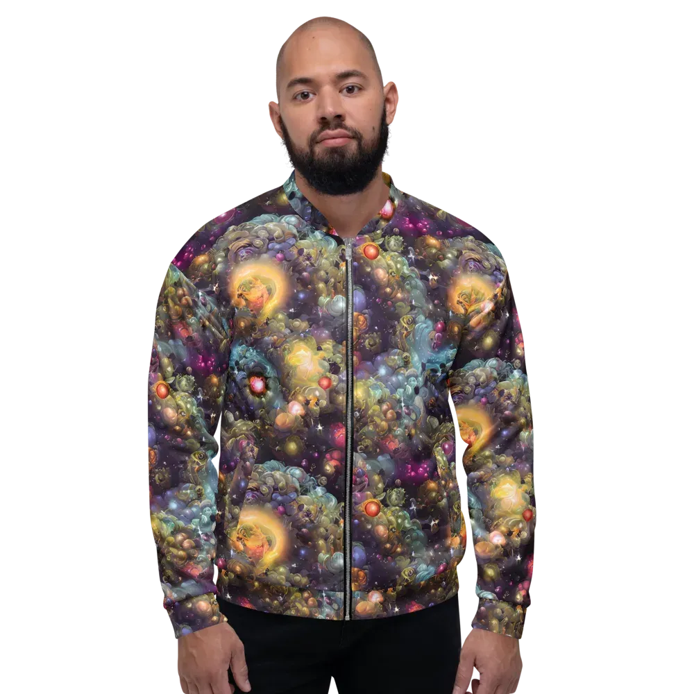 Cosmic Gem Garden on Bomber Jacket — Front