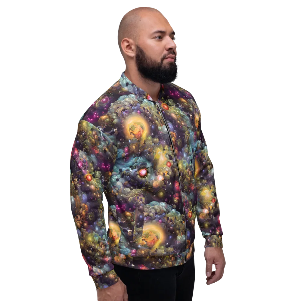 Cosmic Gem Garden on Bomber Jacket — Right