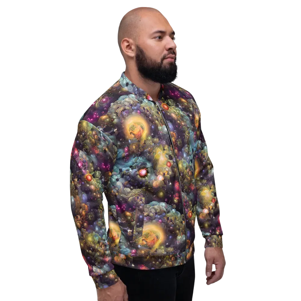 Cosmic Gem Garden on Bomber Jacket — Right