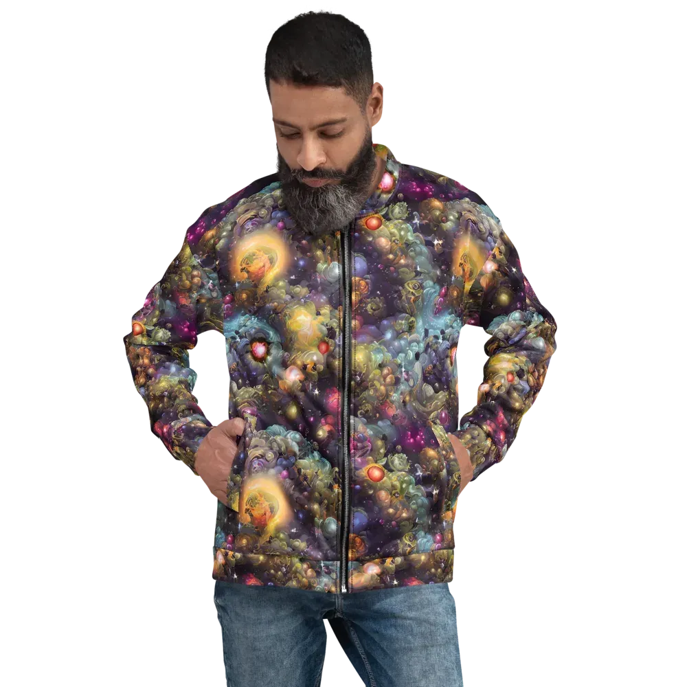 Cosmic Gem Garden on Bomber Jacket — Front
