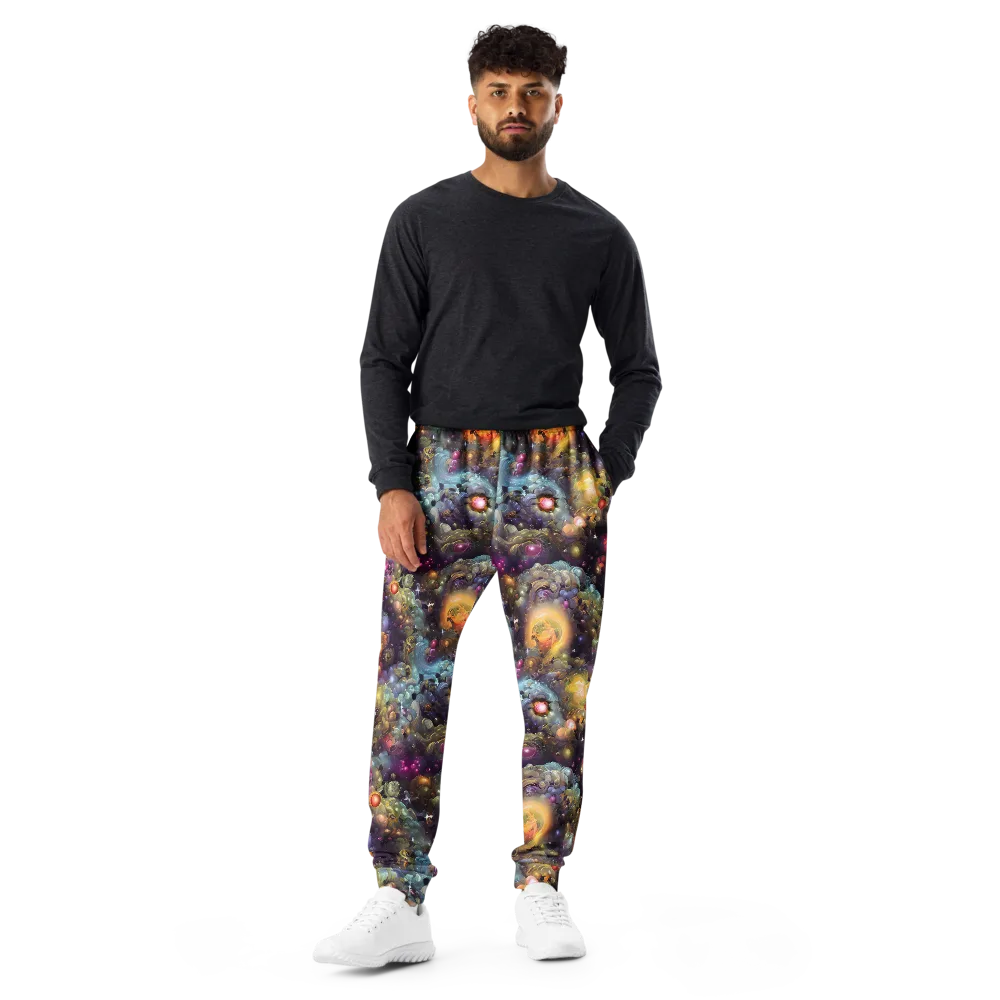 Cosmic Gem Garden on Men's Joggers — Front