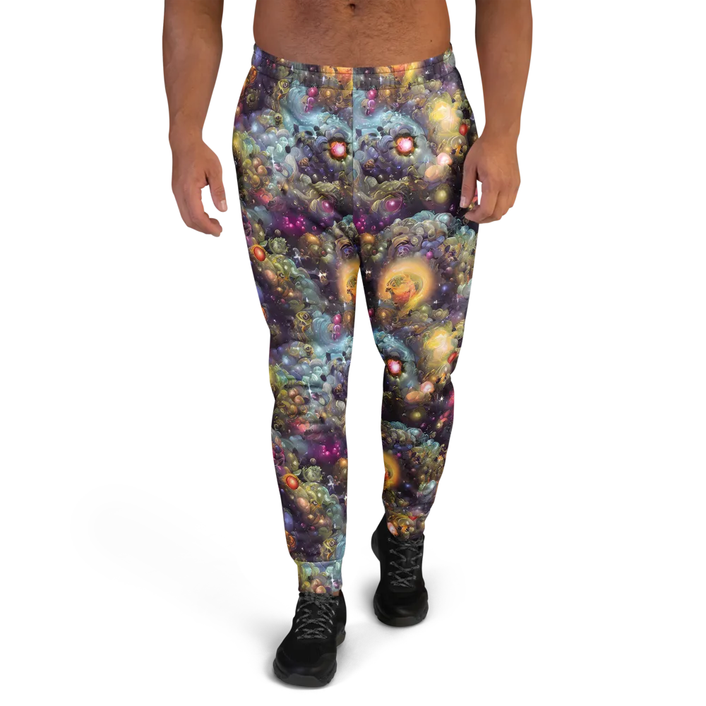 Cosmic Gem Garden on Men's Joggers — Front