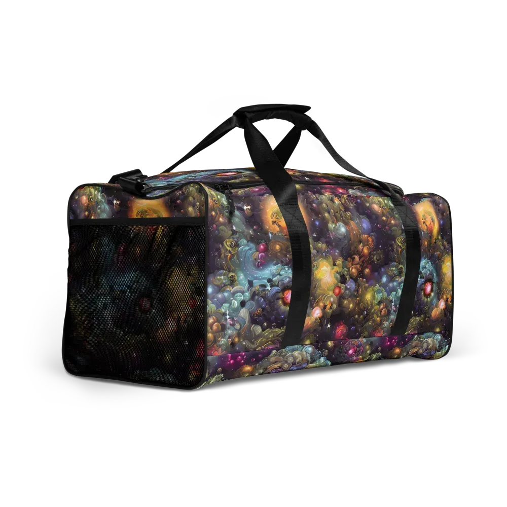 Cosmic Gem Garden on Duffle Bag — Right Front
