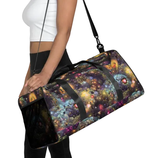 Cosmic Gem Garden on a Duffle Bag