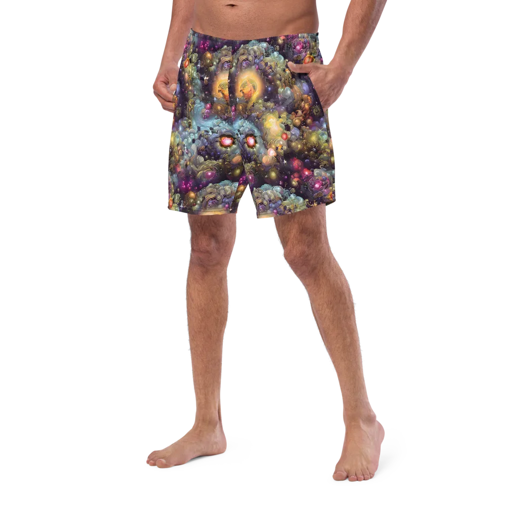 Cosmic Gem Garden on Swim Trunks — Left Front
