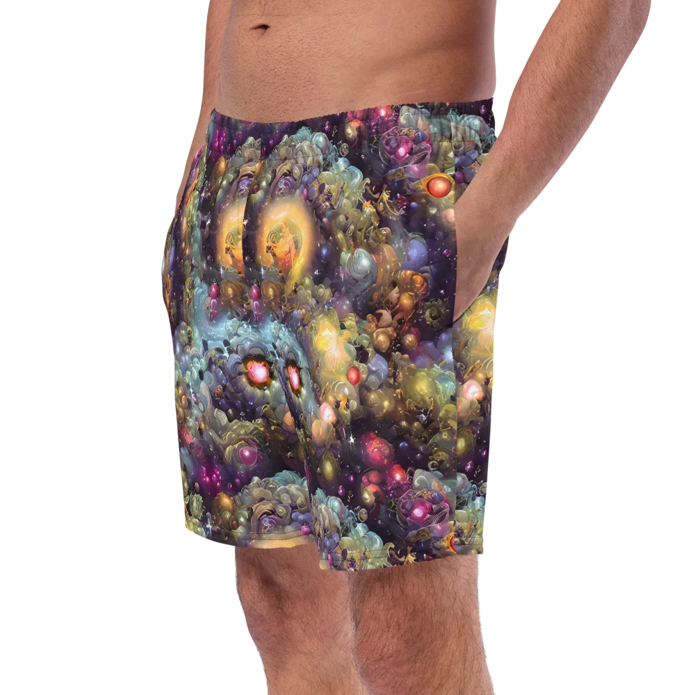 Cosmic Gem Garden on Swim Trunks — Left Front